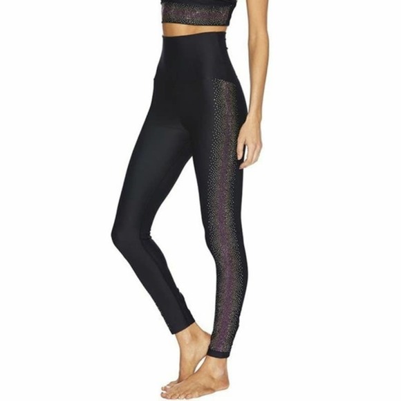 Beach Riot Pants - Beach Riot Sport Size M Side Studded Embellished Workout High Rise Leggings